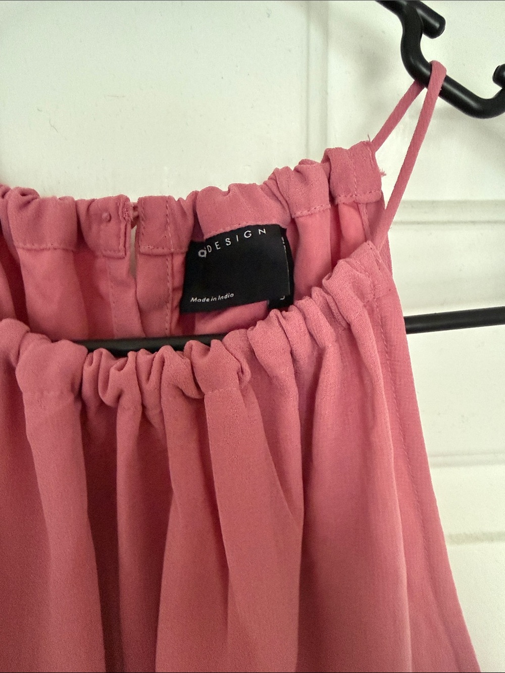 ASOS DESIGN - Rosa plisserad chiffon halter neck pleated dress rose pink Sz 12 - Picture 5 of 10